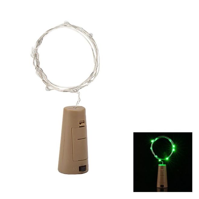 Světelný řetěz LED s korkem - zelený