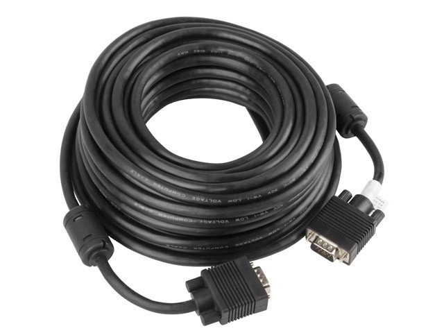 Feritový kabel VGA 15M M/M Screen Black