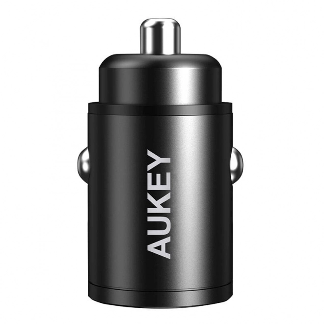 Nabíječka do auta Aukey CC-A3, 1xUSB-A, 1xUSB-C, 30W (černá)