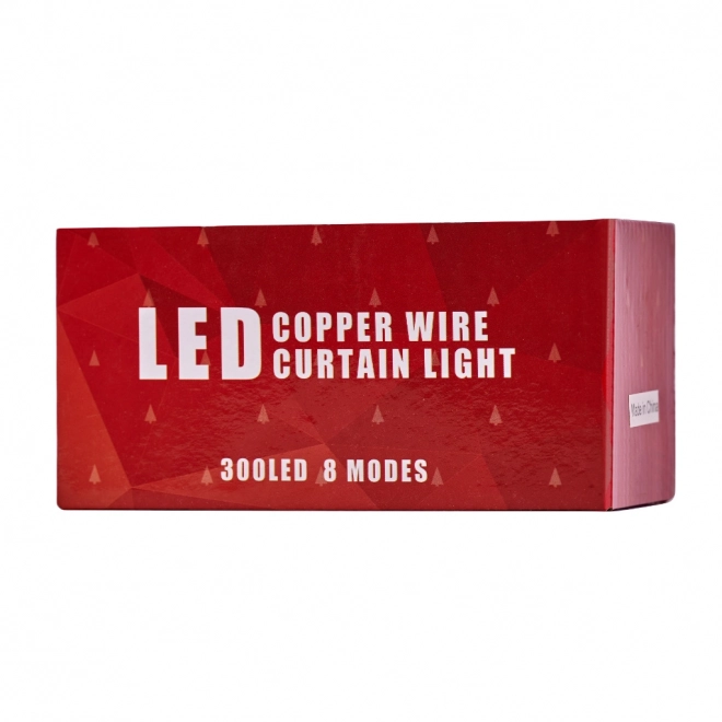 LED teplý bílý vlnitý závěs - 3 m, 300 LED