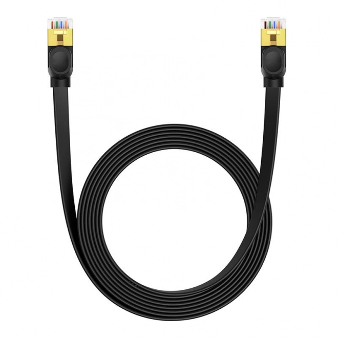 Baseus Cat 7 UTP Ethernet kabel RJ45 plochý 5 m černý