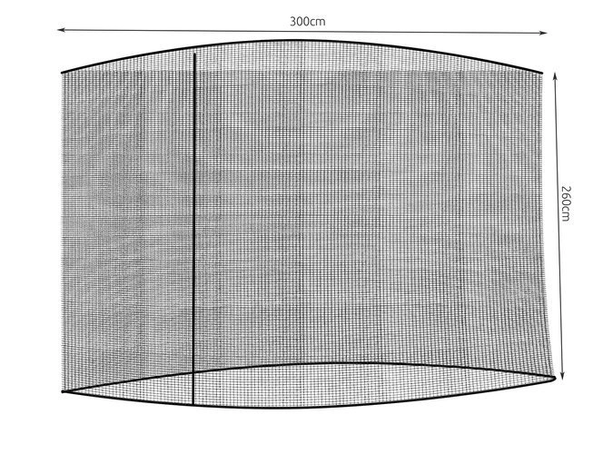 Zahradní deštník moskytiéra 3m - černá