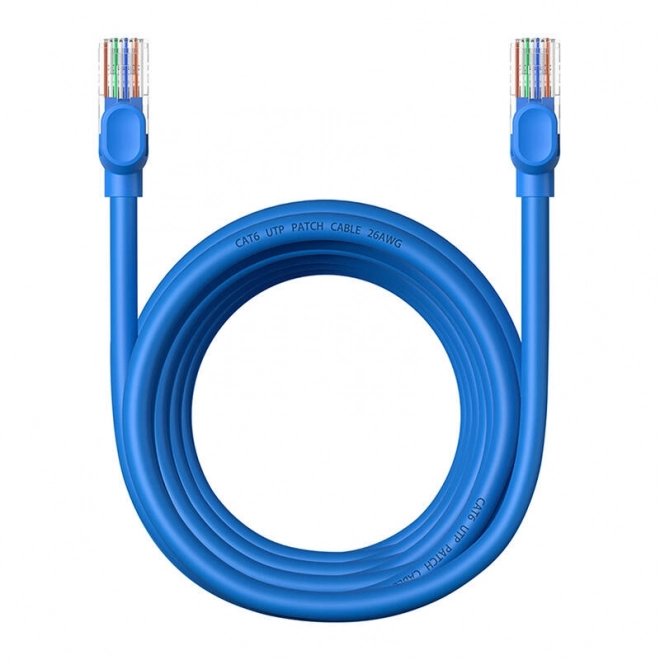 Kulatý kabel Baseus Ethernet RJ45, Cat.6, 5 m (modrý)