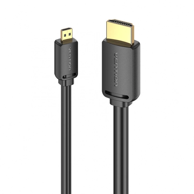 Kabel HDMI-D samec na HDMI-A samec Vention AGIBF 1m, 4K 60Hz (černý)