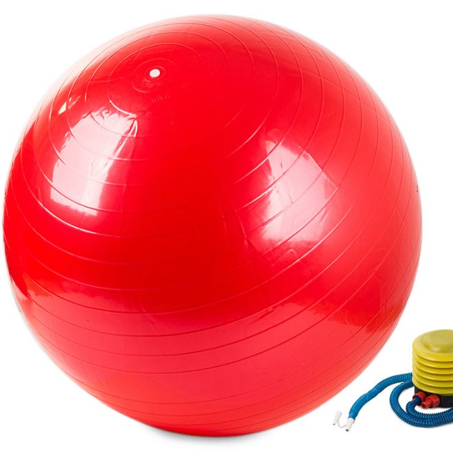 Gymnastický / rehabilitační míč + pumpa 65cm červený
