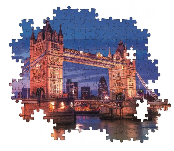 Puzzle 1000 dílků Vysoká kvalita, Tower Bridge v noci