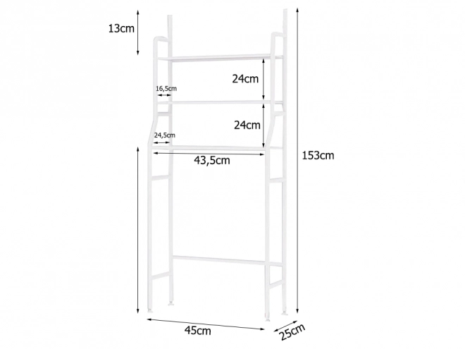 Polička nad záchodovým prkénkem koupelnová skříňka police 3 police