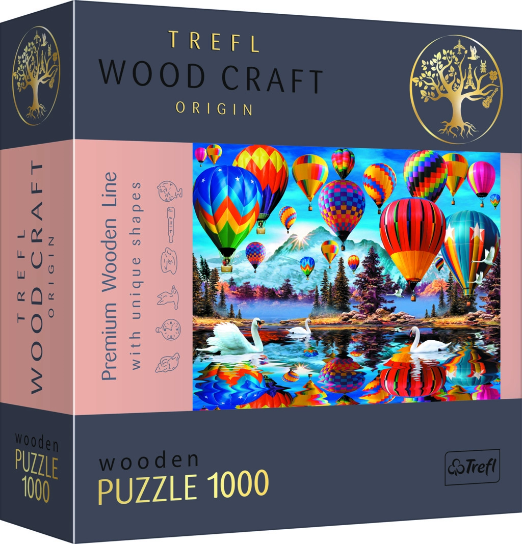 Barevné balóny dřevěné puzzle Trefl Wood Craft Origin