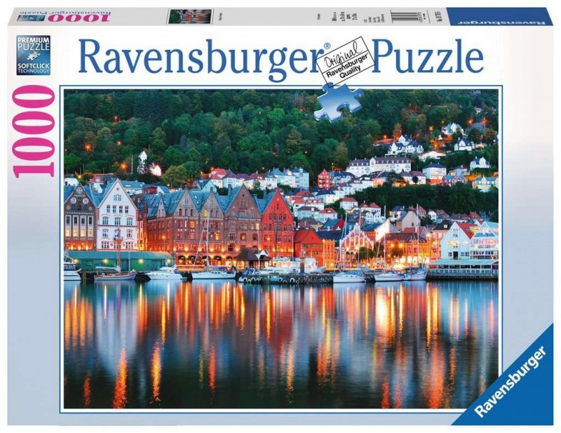 Puzzle Ravensburger Bergen Norsko 1000 dílků