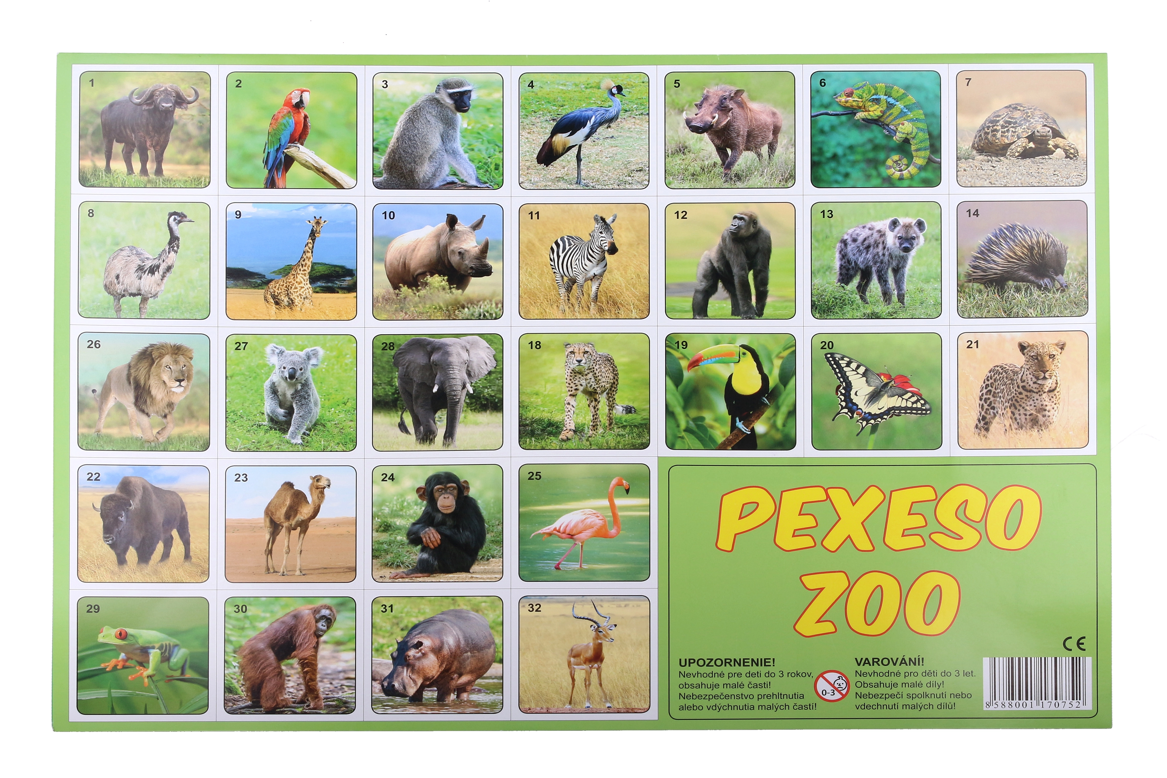 Pexeso ZOO - Fotografie zvířat