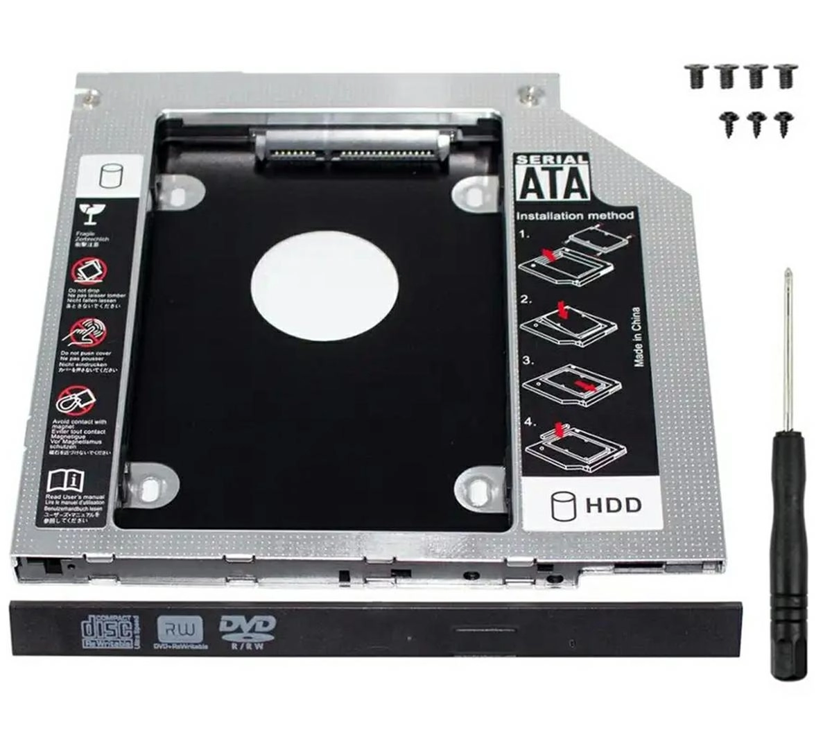 AK184A 2,5 HDD BIN 12,7 mm SATA ALU