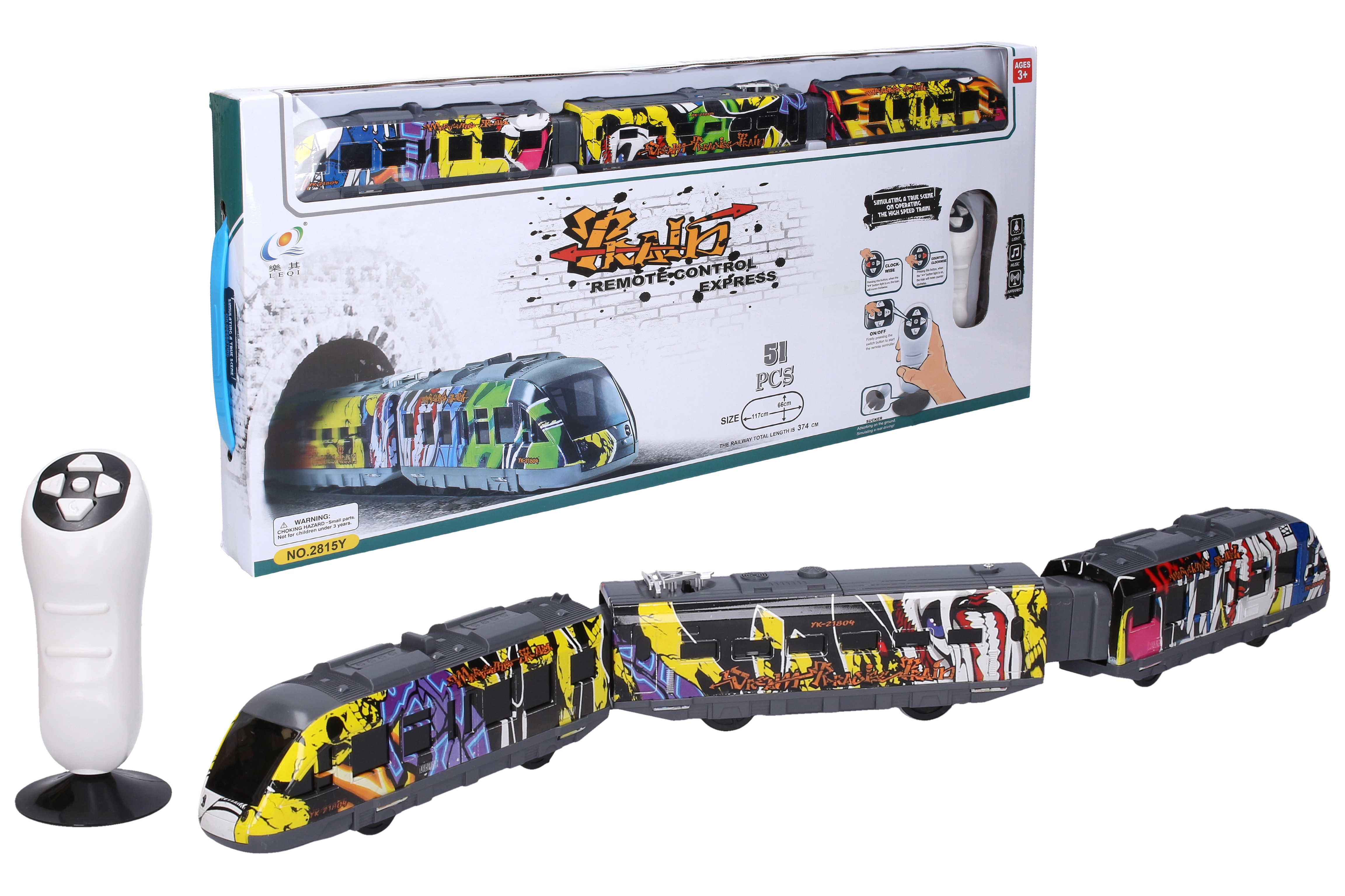 Wiky RC Vlak graffiti set RC 117 x 66 cm