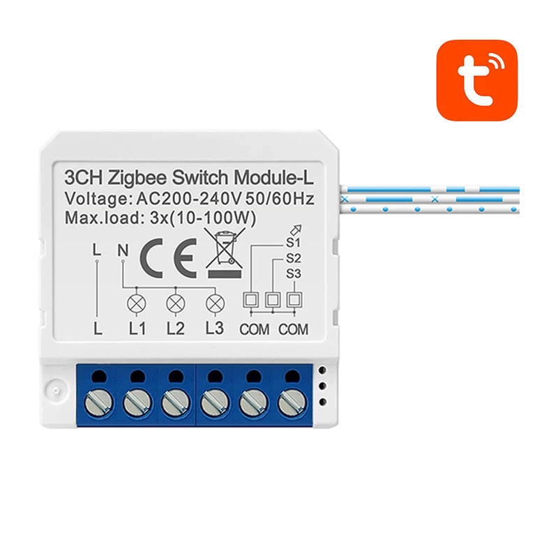 Modul chytrého spínače ZigBee Avatto LZWSM16-W3 Neutrální TUYA