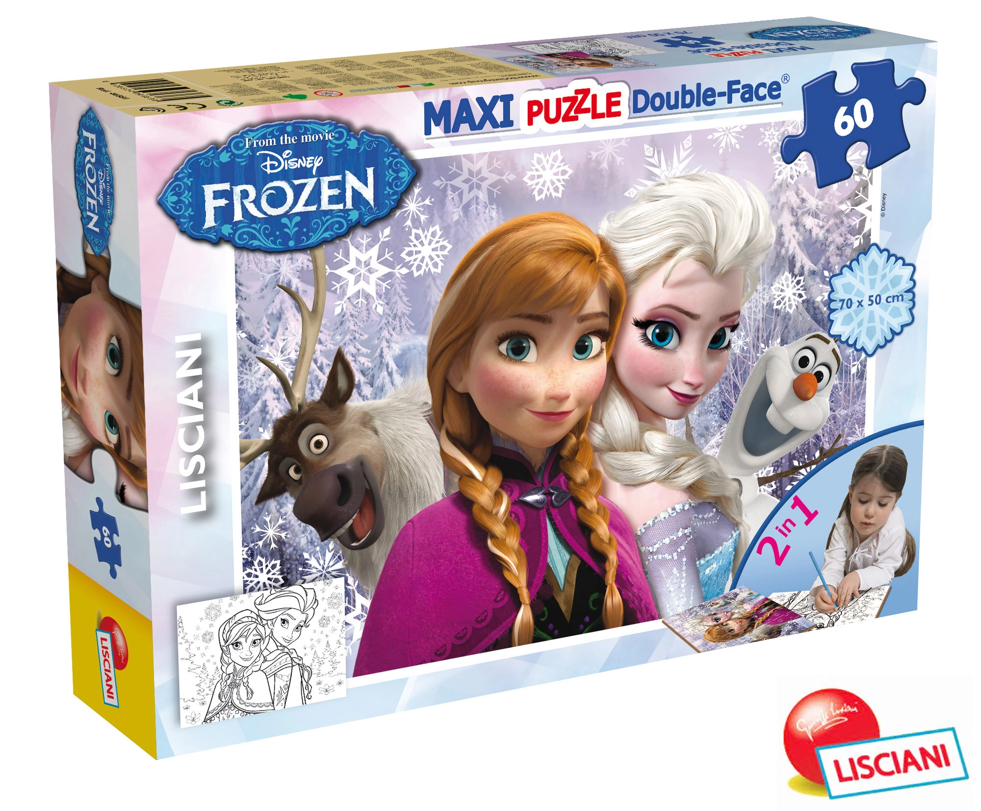 Frozen Puzzle Maxi 60 Elsa a Anna 70x50 cm 2v1