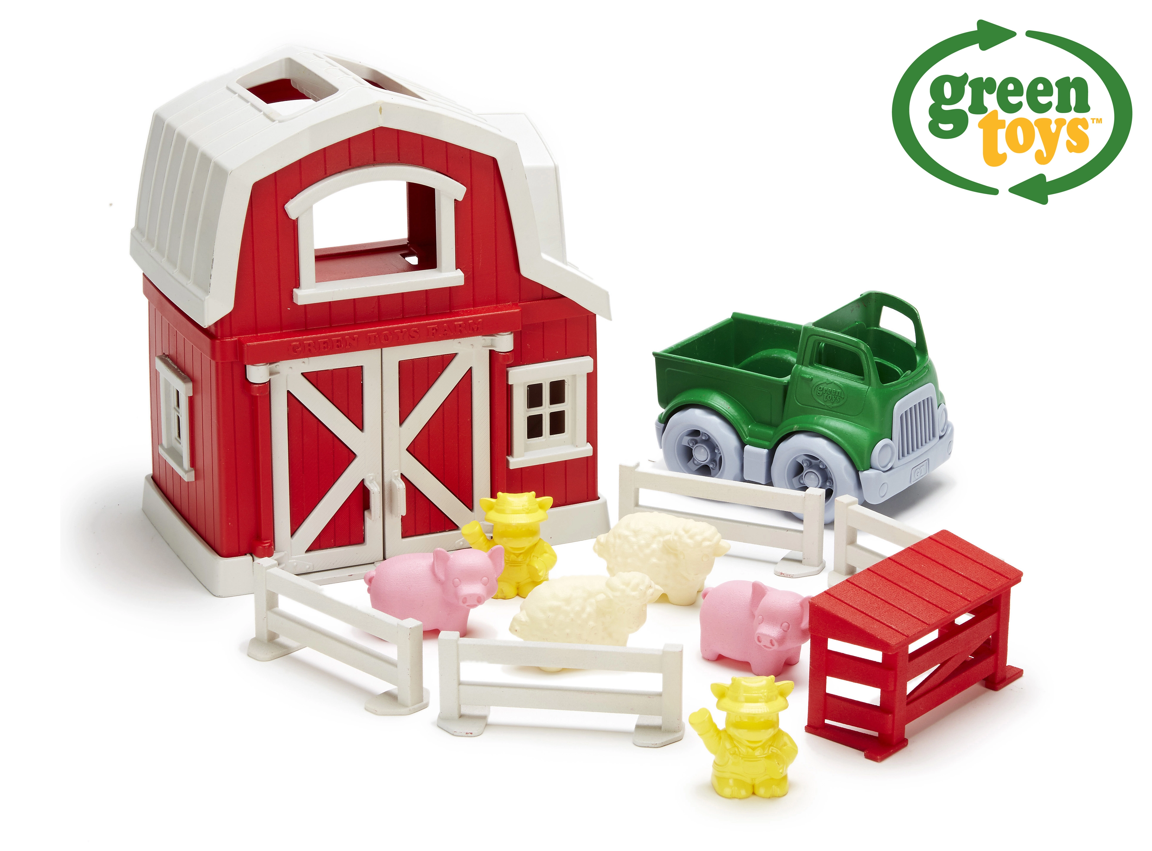 Green Toys Farma s domečkem autíčkem a zvířátky