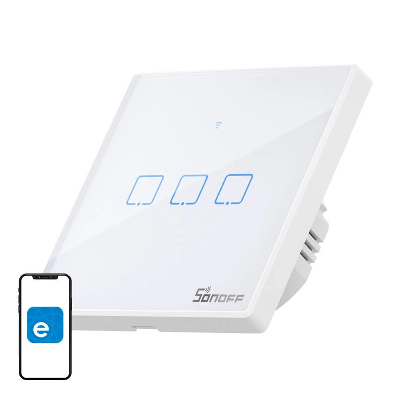 Smart Switch WiFi + RF 433 Sonoff T2 EU TX (3kanálový) aktualizováno