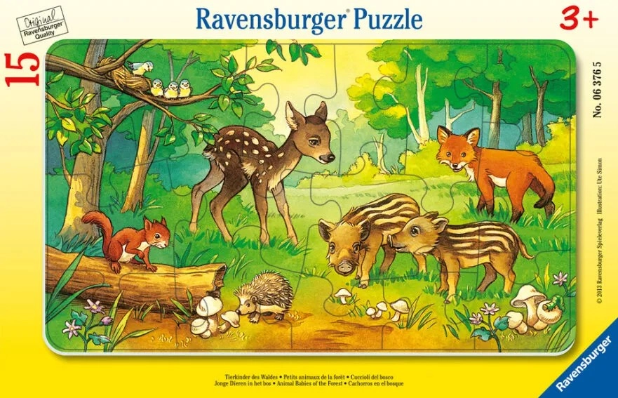 Ravensburger Mláďata v lese 15 dílků