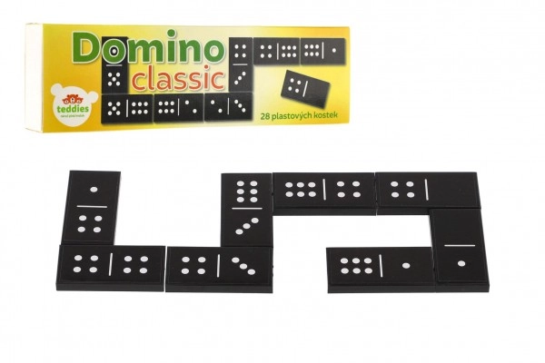 Domino Classic 28ks společenská hra plast v krabičce 21x6x3cm