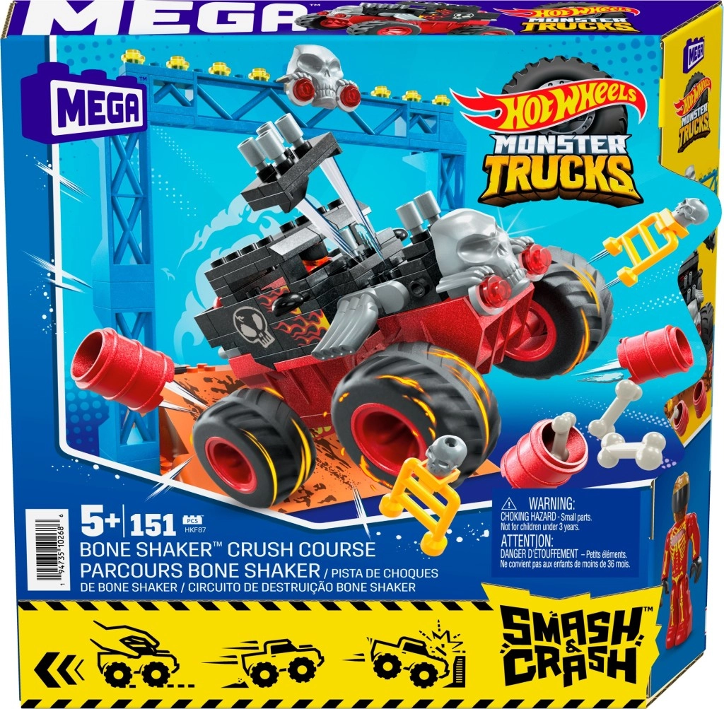 MEGA BLOKS Mega Construx Hot Wheels Monster Trucks drtič Bone Shaker