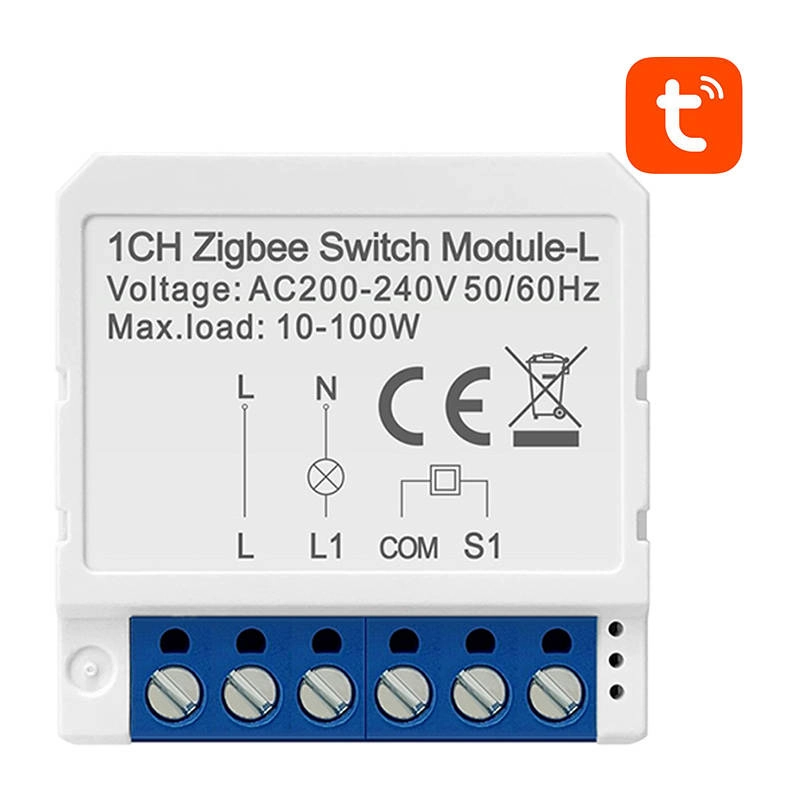 Chytrý spínací modul ZigBee Avatto LZWSM16-W1 Bez neutrálu TUYA