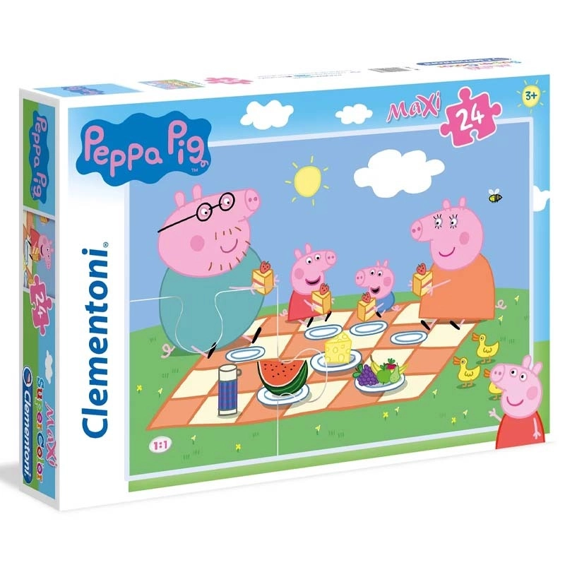 CLEMENTONI Prasátko Peppa MAXI 24 dílků