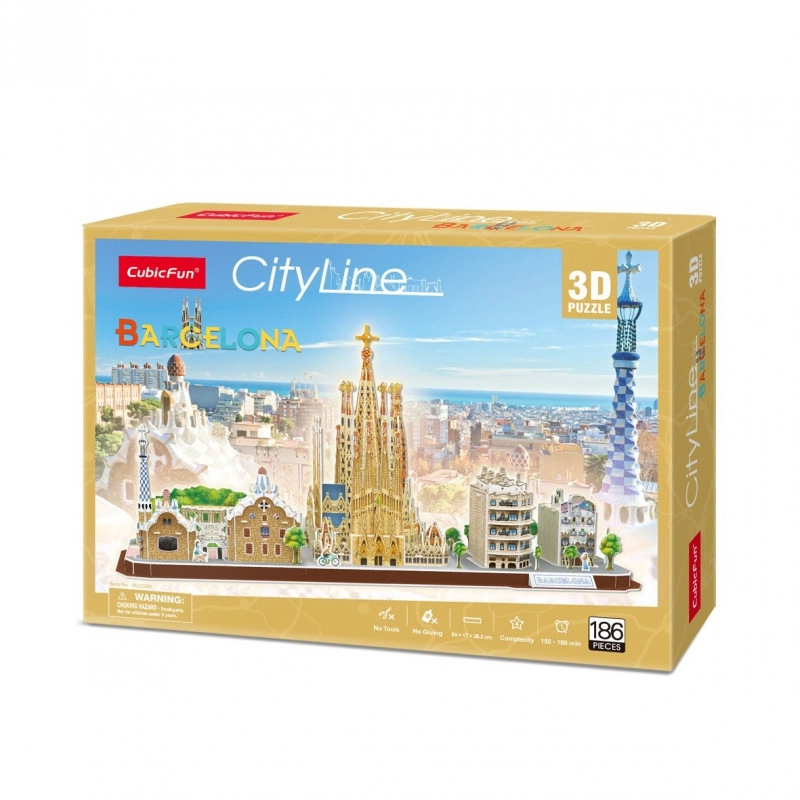 CubicFun 3D puzzle CityLine panorama: Barcelona 186 ks