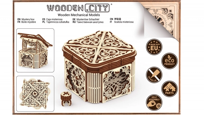 WOODEN CITY 3D puzzle Tajemná schránka 176 ks