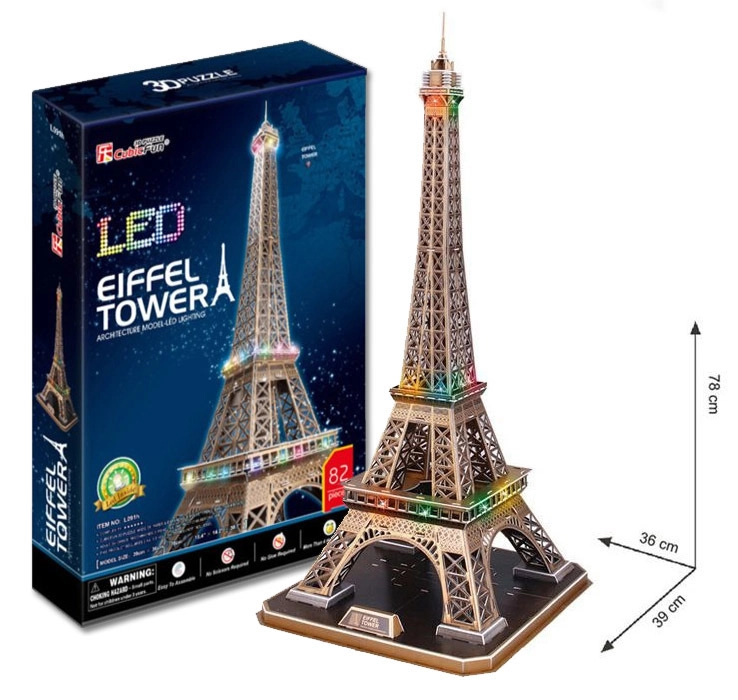 Puzzle 3D Eiffelova věž / led - 82 dílků