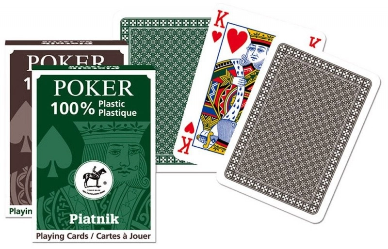 Jeden balíček plastových karet Poker